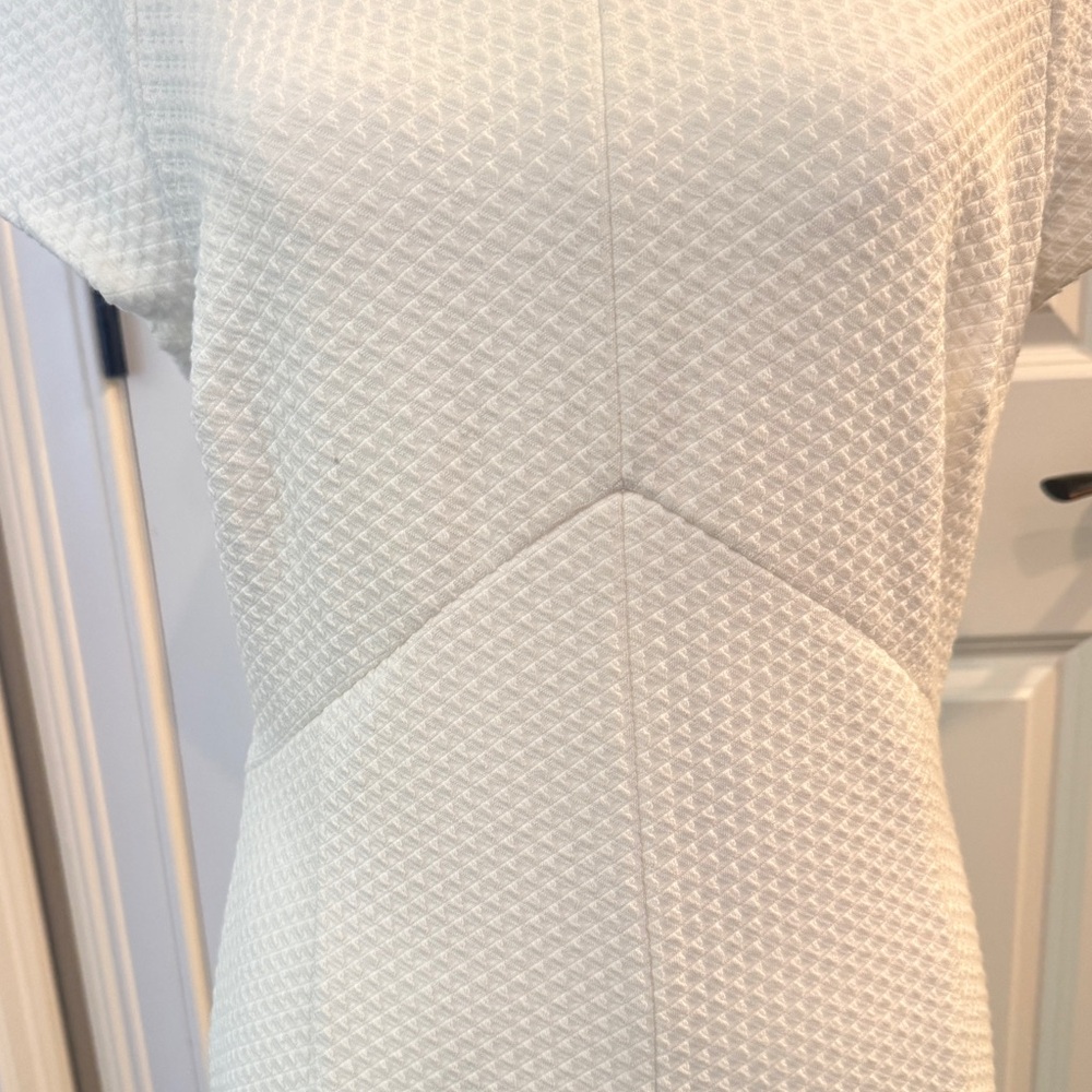 Banana Republic Cream Textured Midi Dress - Picture 3 of 5